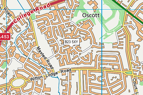 B23 5XY map - OS VectorMap District (Ordnance Survey)