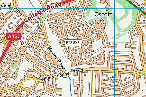 B23 5XZ map - OS VectorMap District (Ordnance Survey)
