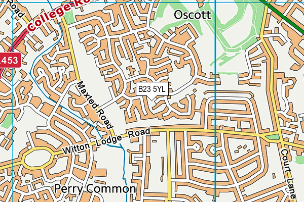 B23 5YL map - OS VectorMap District (Ordnance Survey)