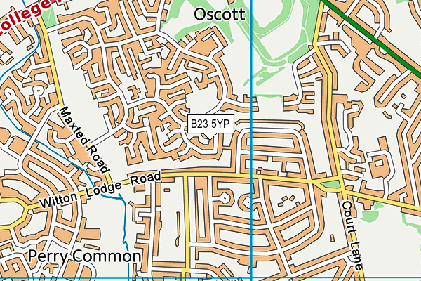 B23 5YP map - OS VectorMap District (Ordnance Survey)