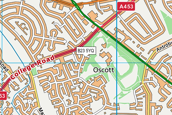 B23 5YQ map - OS VectorMap District (Ordnance Survey)