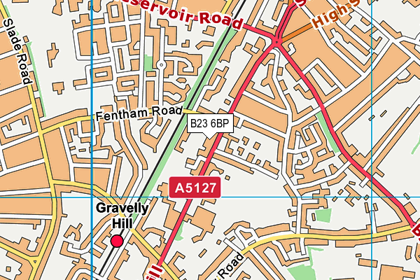 B23 6BP map - OS VectorMap District (Ordnance Survey)