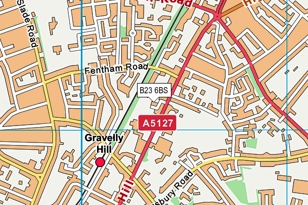 B23 6BS map - OS VectorMap District (Ordnance Survey)