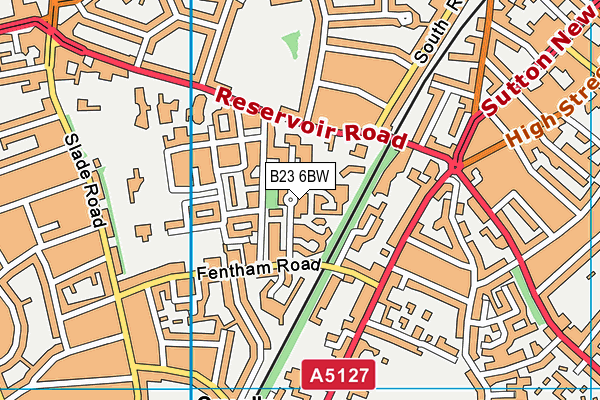 B23 6BW map - OS VectorMap District (Ordnance Survey)