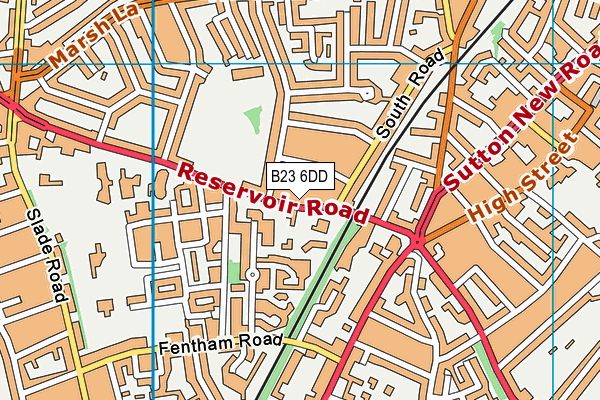 B23 6DD map - OS VectorMap District (Ordnance Survey)
