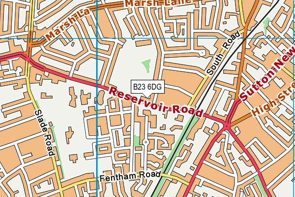 B23 6DG map - OS VectorMap District (Ordnance Survey)