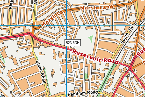 B23 6DH map - OS VectorMap District (Ordnance Survey)