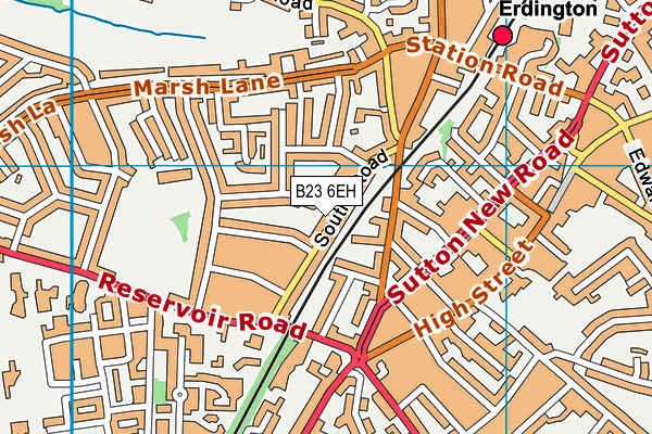 B23 6EH map - OS VectorMap District (Ordnance Survey)