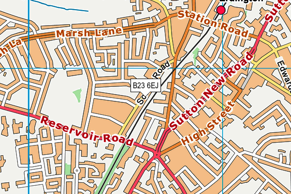 B23 6EJ map - OS VectorMap District (Ordnance Survey)