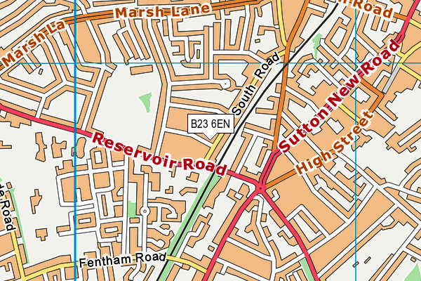 B23 6EN map - OS VectorMap District (Ordnance Survey)