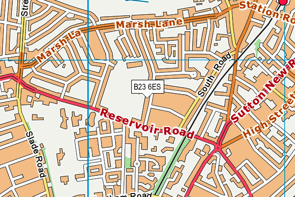 B23 6ES map - OS VectorMap District (Ordnance Survey)