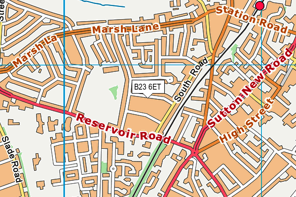 B23 6ET map - OS VectorMap District (Ordnance Survey)