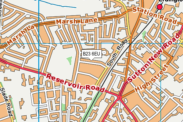 B23 6EU map - OS VectorMap District (Ordnance Survey)