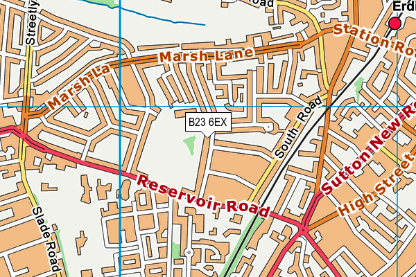 B23 6EX map - OS VectorMap District (Ordnance Survey)