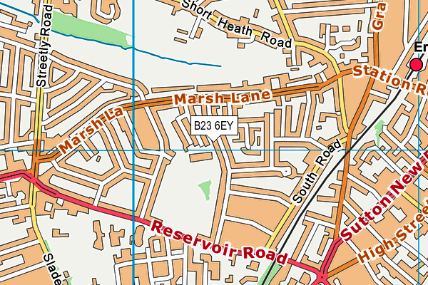 B23 6EY map - OS VectorMap District (Ordnance Survey)