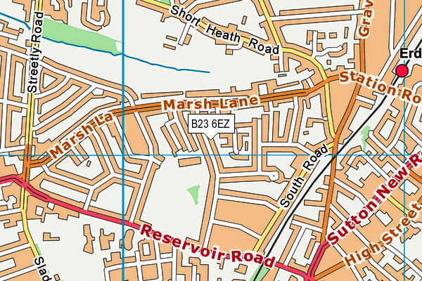 B23 6EZ map - OS VectorMap District (Ordnance Survey)
