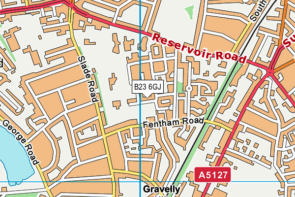 B23 6GJ map - OS VectorMap District (Ordnance Survey)