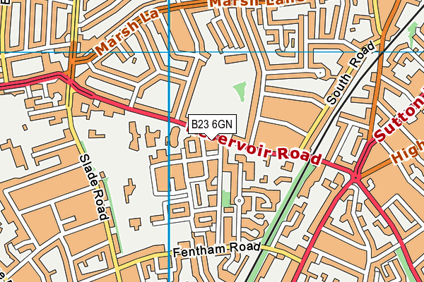 B23 6GN map - OS VectorMap District (Ordnance Survey)