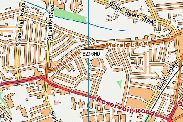B23 6HD map - OS VectorMap District (Ordnance Survey)
