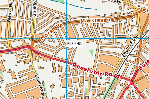 B23 6HG map - OS VectorMap District (Ordnance Survey)