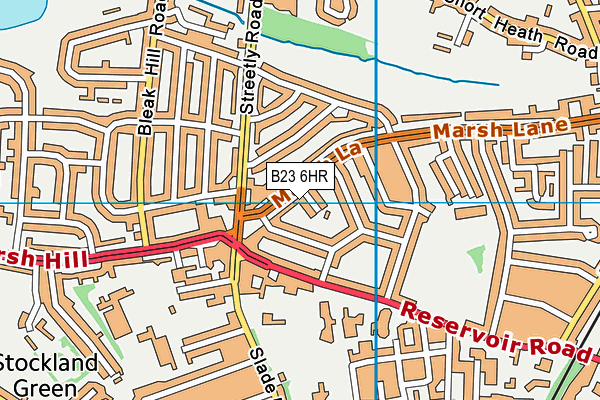 B23 6HR map - OS VectorMap District (Ordnance Survey)