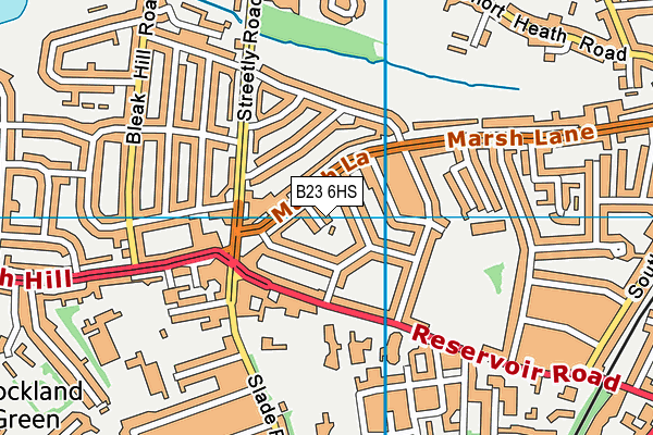 B23 6HS map - OS VectorMap District (Ordnance Survey)