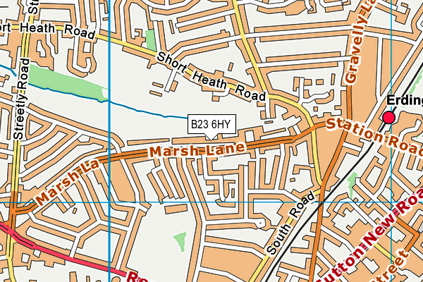 B23 6HY map - OS VectorMap District (Ordnance Survey)