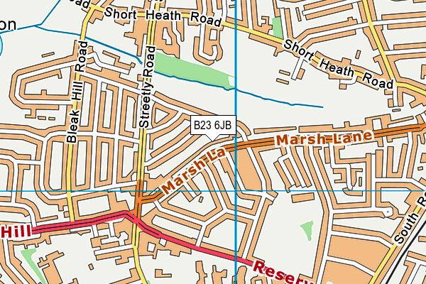 B23 6JB map - OS VectorMap District (Ordnance Survey)