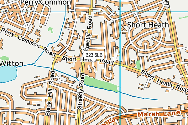 B23 6LB map - OS VectorMap District (Ordnance Survey)