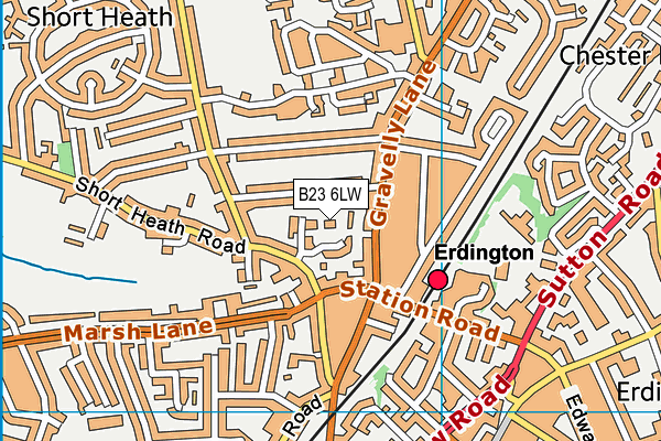 B23 6LW map - OS VectorMap District (Ordnance Survey)