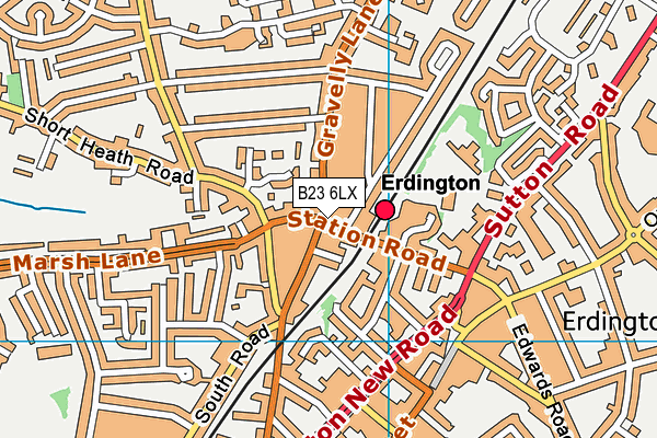 B23 6LX map - OS VectorMap District (Ordnance Survey)