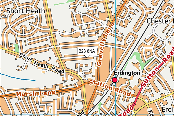 B23 6NA map - OS VectorMap District (Ordnance Survey)