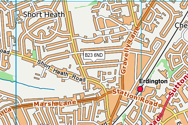 B23 6ND map - OS VectorMap District (Ordnance Survey)