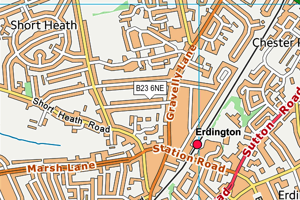 B23 6NE map - OS VectorMap District (Ordnance Survey)