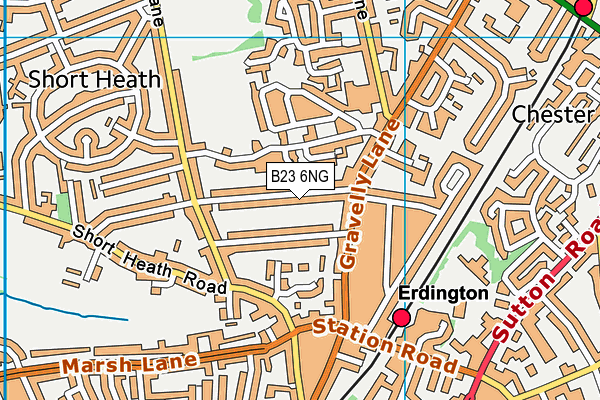 B23 6NG map - OS VectorMap District (Ordnance Survey)