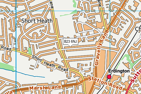 B23 6NJ map - OS VectorMap District (Ordnance Survey)