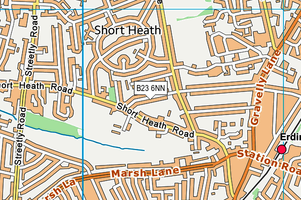 B23 6NN map - OS VectorMap District (Ordnance Survey)