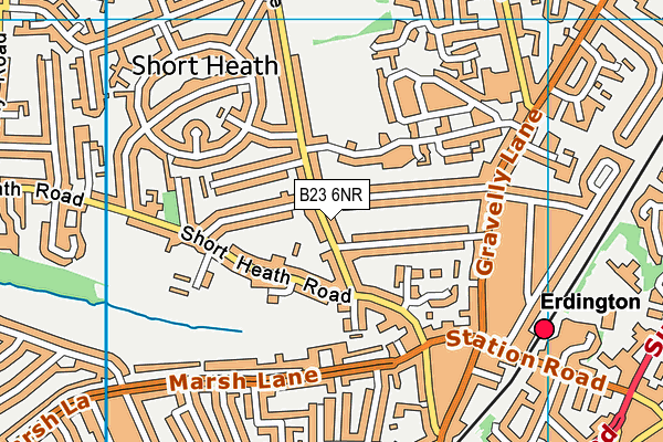 B23 6NR map - OS VectorMap District (Ordnance Survey)