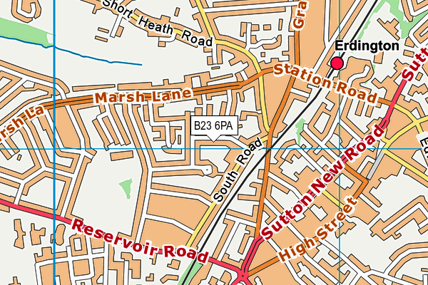 B23 6PA map - OS VectorMap District (Ordnance Survey)