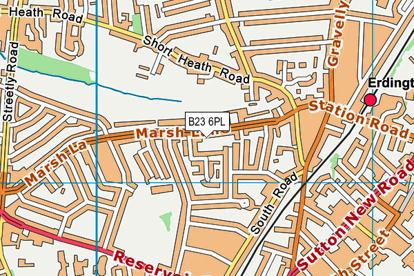 B23 6PL map - OS VectorMap District (Ordnance Survey)