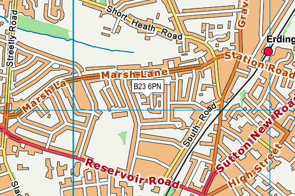 B23 6PN map - OS VectorMap District (Ordnance Survey)