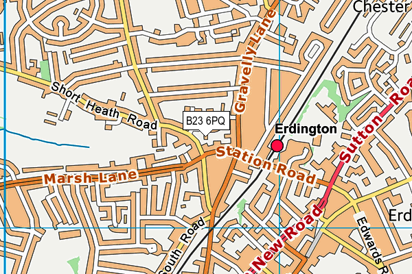 B23 6PQ map - OS VectorMap District (Ordnance Survey)