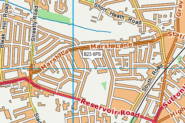 B23 6PS map - OS VectorMap District (Ordnance Survey)