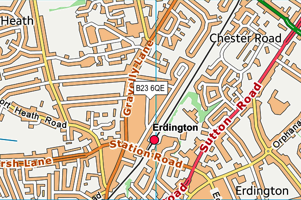 B23 6QE map - OS VectorMap District (Ordnance Survey)