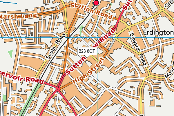 B23 6QT map - OS VectorMap District (Ordnance Survey)