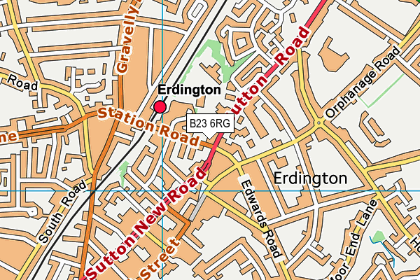 B23 6RG map - OS VectorMap District (Ordnance Survey)