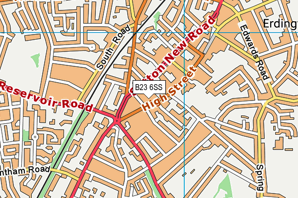 B23 6SS map - OS VectorMap District (Ordnance Survey)