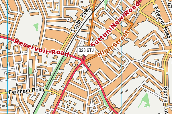 B23 6TJ map - OS VectorMap District (Ordnance Survey)