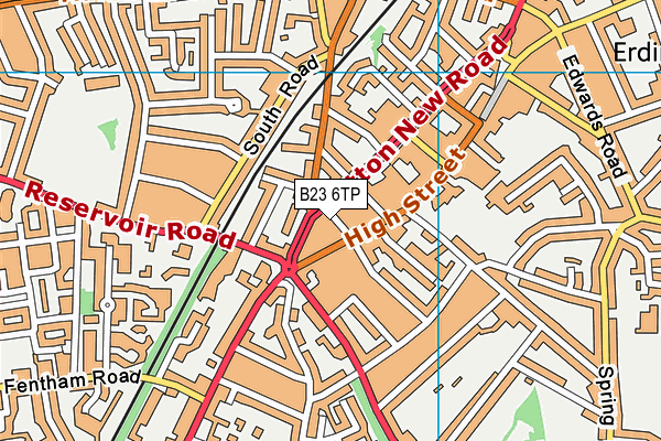 B23 6TP map - OS VectorMap District (Ordnance Survey)