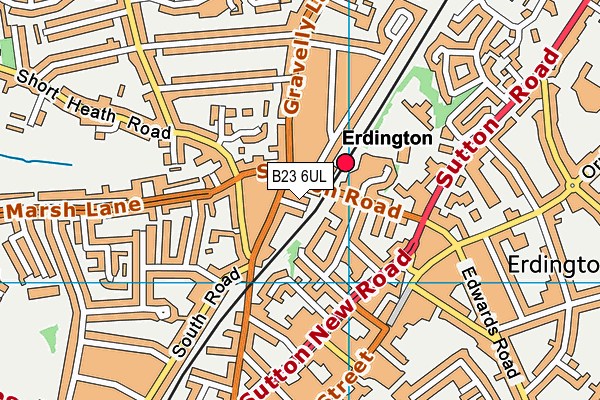 B23 6UL map - OS VectorMap District (Ordnance Survey)